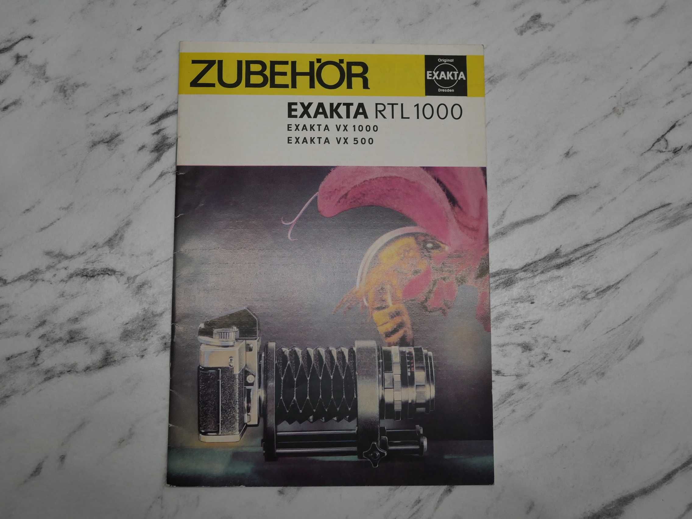 Exakta RTL1000 zubehor - folder j. niemiecki