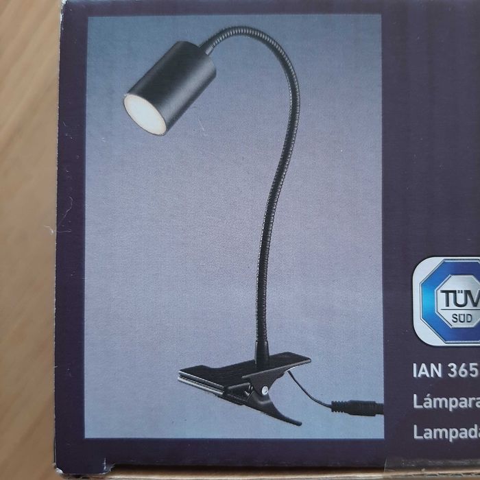 NOVO Candeeiro LED de Mola Preto