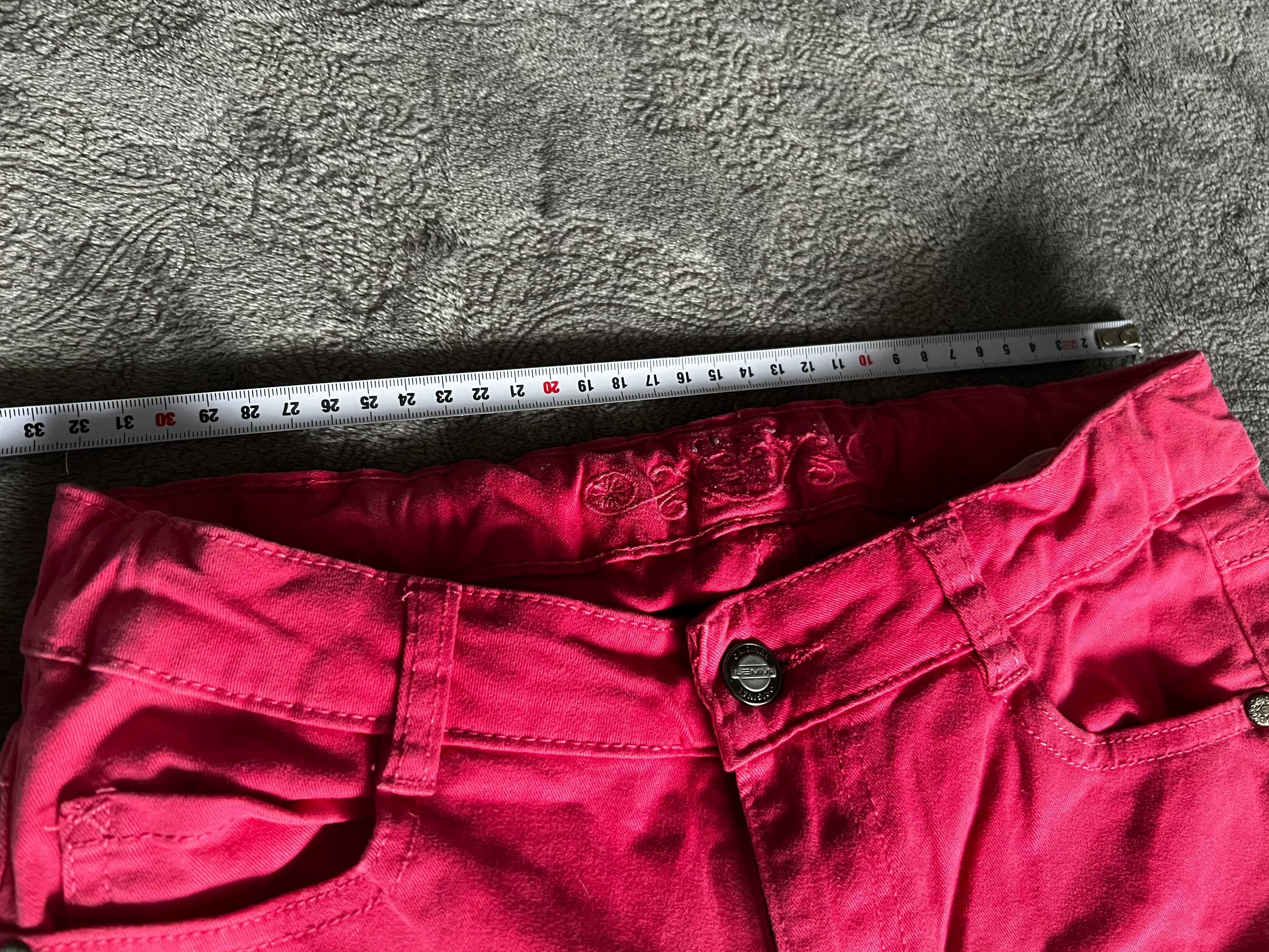 różowe spodnie rurki 152 dziewczynka