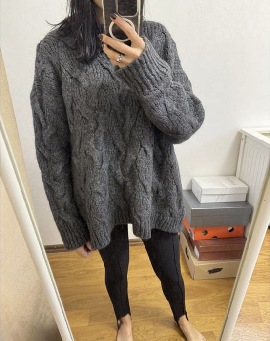 Теплый свитер Zara оверсайз