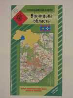 Карта Вінницької області, 1:200 000 , топографічна