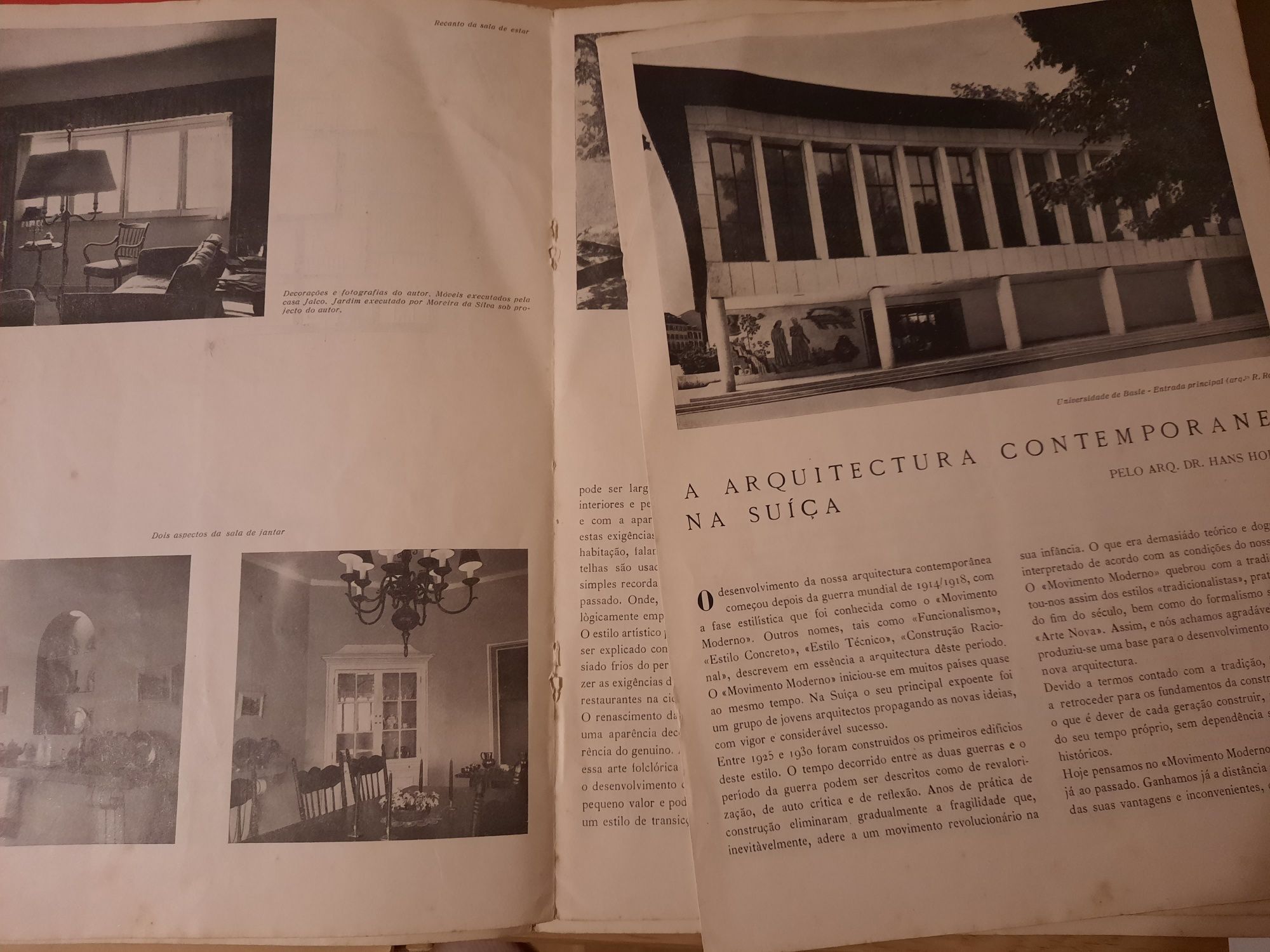 Conjunto 8 revistas muito antigas Arquitectura Portuguesa