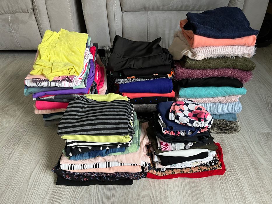 2 worki ciuchów damskich XS/S - ok. 70 rzeczy H&M, Bershka i inne