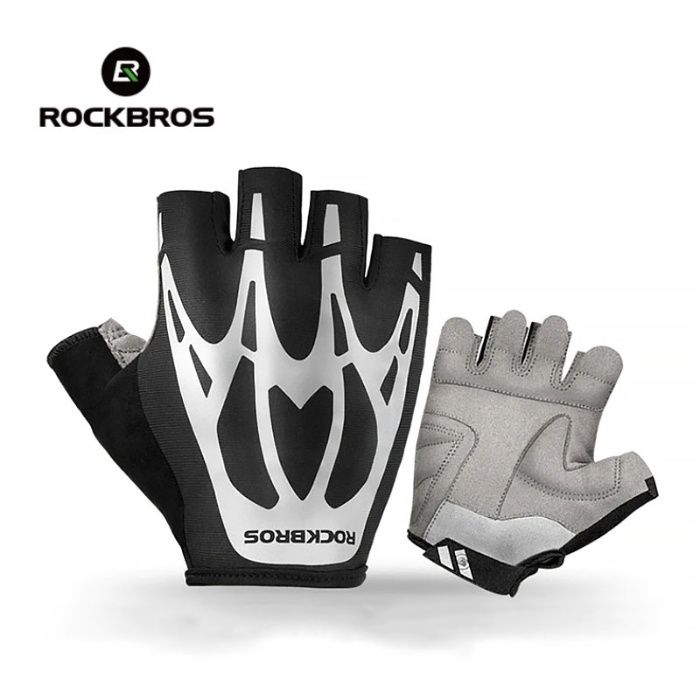 Велоперчатки без пальцев Rockbros чёрные S227BK велосипедные перчатки