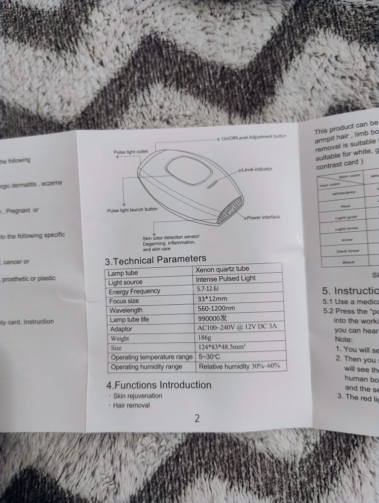 Depilator laserowy IPL