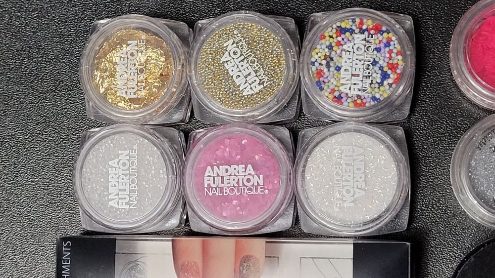 Zestaw ozdoby do paznokci brokat płatki kulki