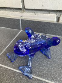 Żaba żabka szklana szkło artystyczne figurka