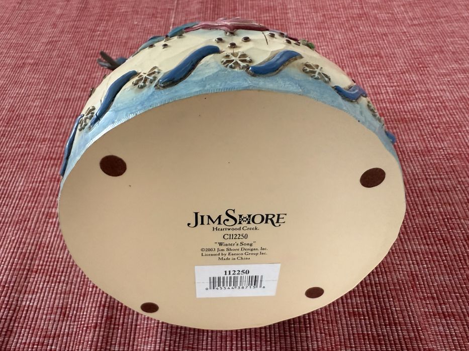 Jim Shore, bałwanek z ptakami, oryginał z 2003 r.