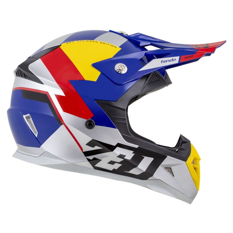 Kask Crossowy motocyklowy Zed ECE06 GRATIS gogle Interkom ready XS-XL