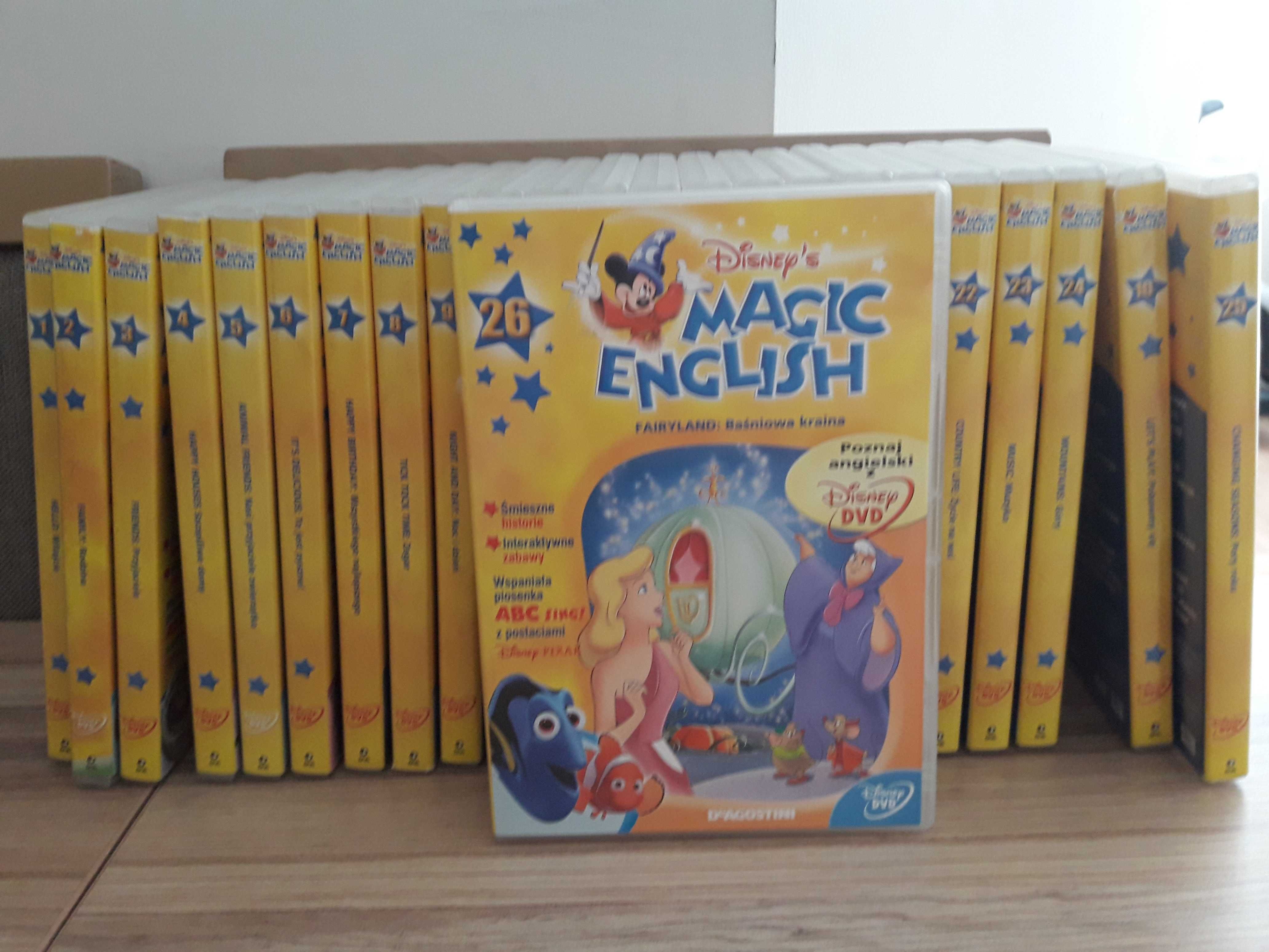 Angielski dla dzieci. Zestaw 23 oryginalnych plyt DVD. Rozne jezyki