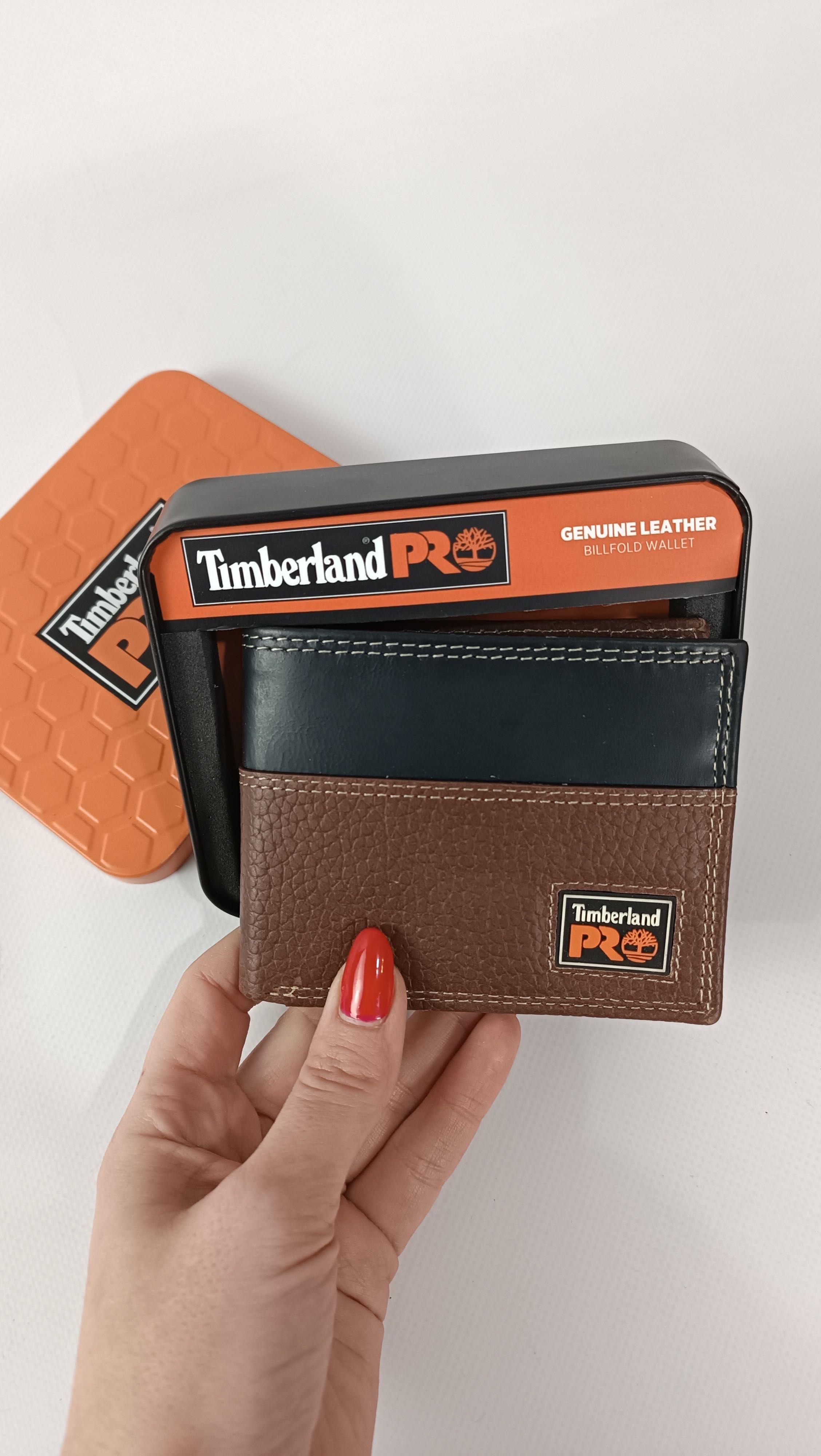 Чоловічий шкіряний гаманець Timberland PRO з захистом від зламу карт