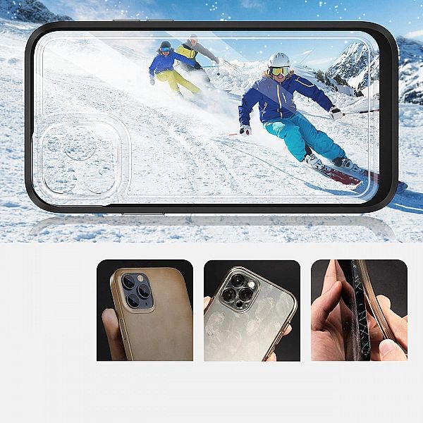 Clear 3in1 etui do iPhone 11 Pro Max żelowy pokrowiec z ramką czarny