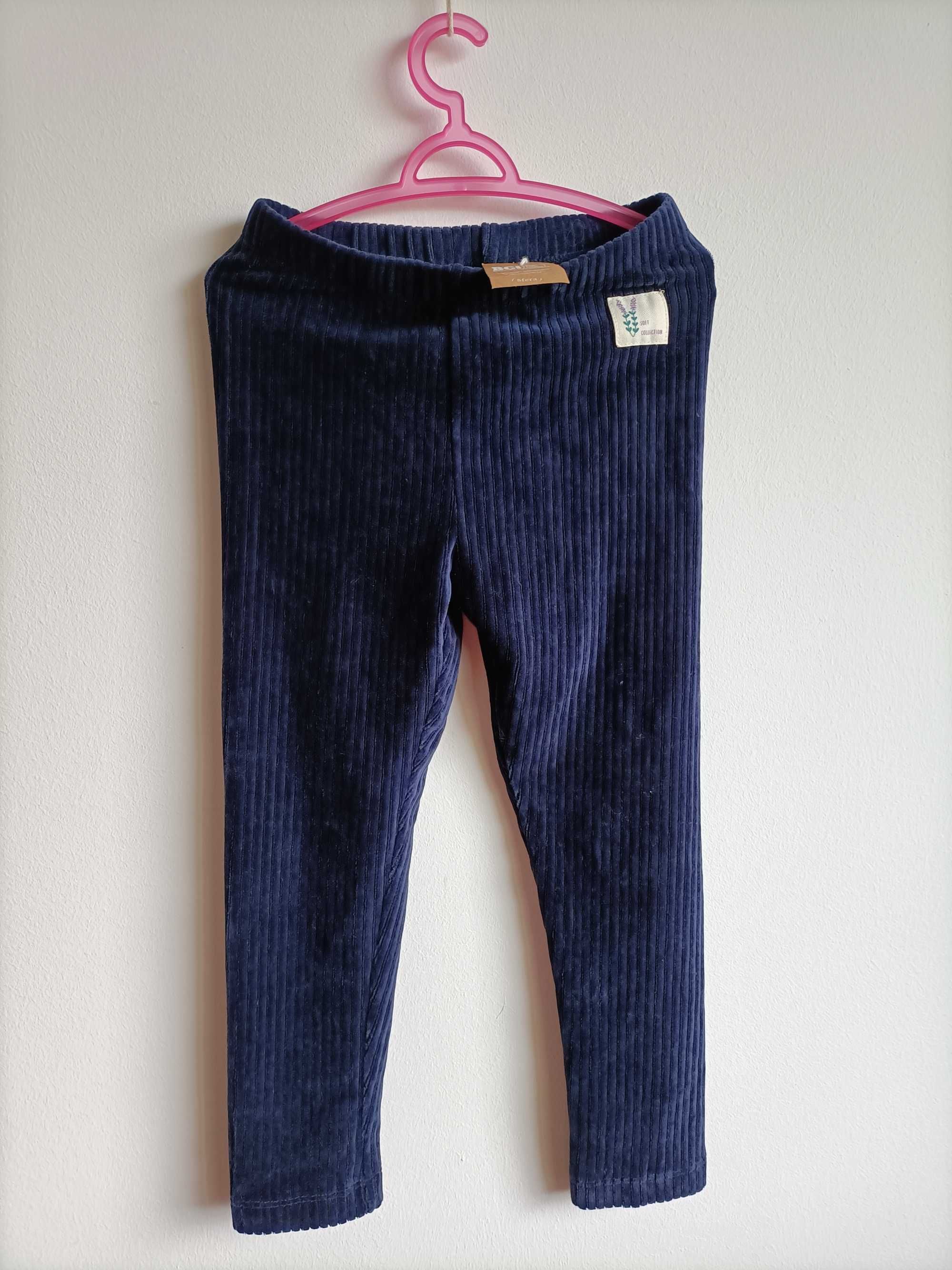 Nowe Spodnie legginsy sztruksowe dla dziewczynki 5-6lat 110-116cm
