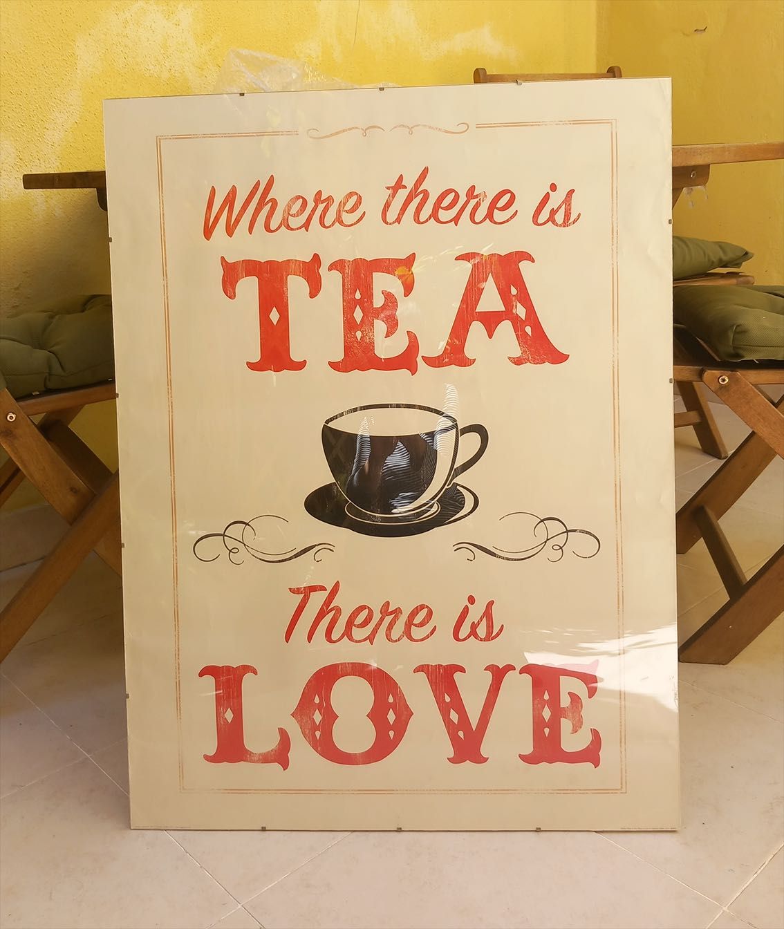 Quadro Print grande (where there is tea there is love)