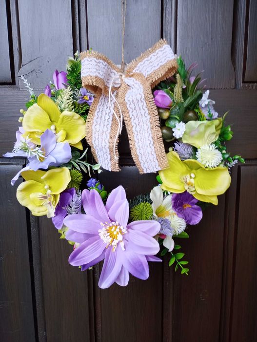 Wianek na drzwi, ścianę, przepiękny, duży 35 cm. tanio