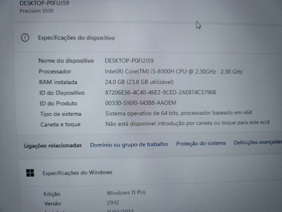 Portátil Dell precision