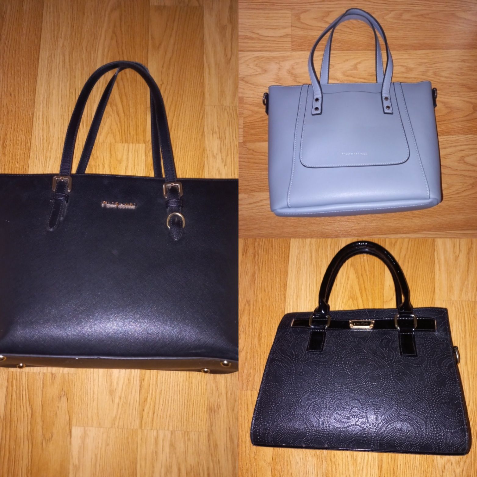 Жіночі сумки чорного і блакитного кольору
