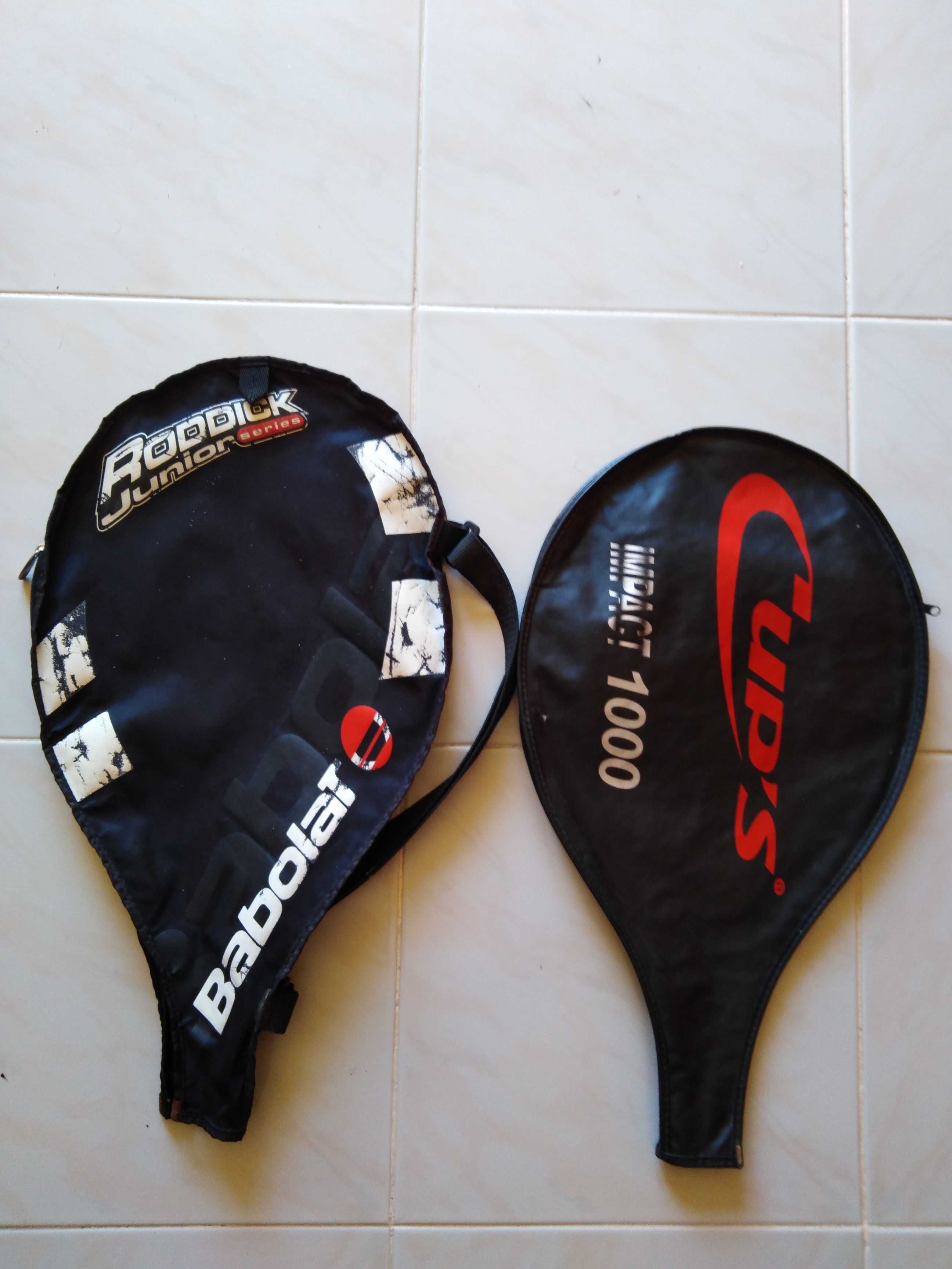 Raquetes "Cup's Impact 1000" e "Babolat Roddick Junior 145"