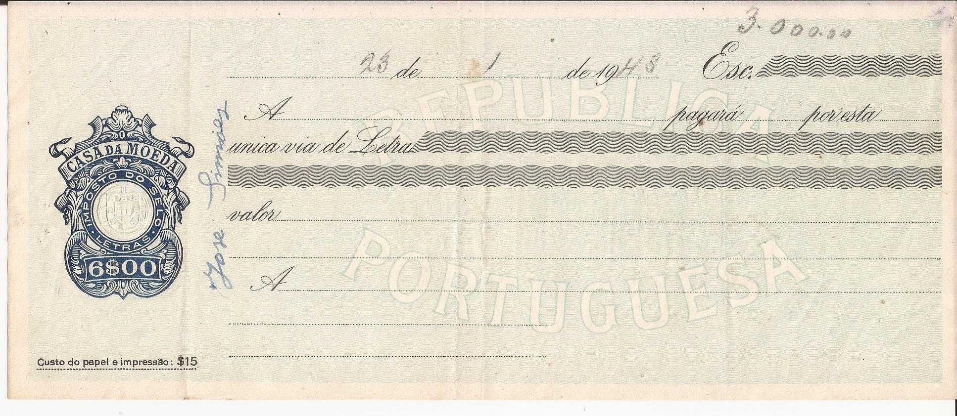 Letras Bancárias Antigas