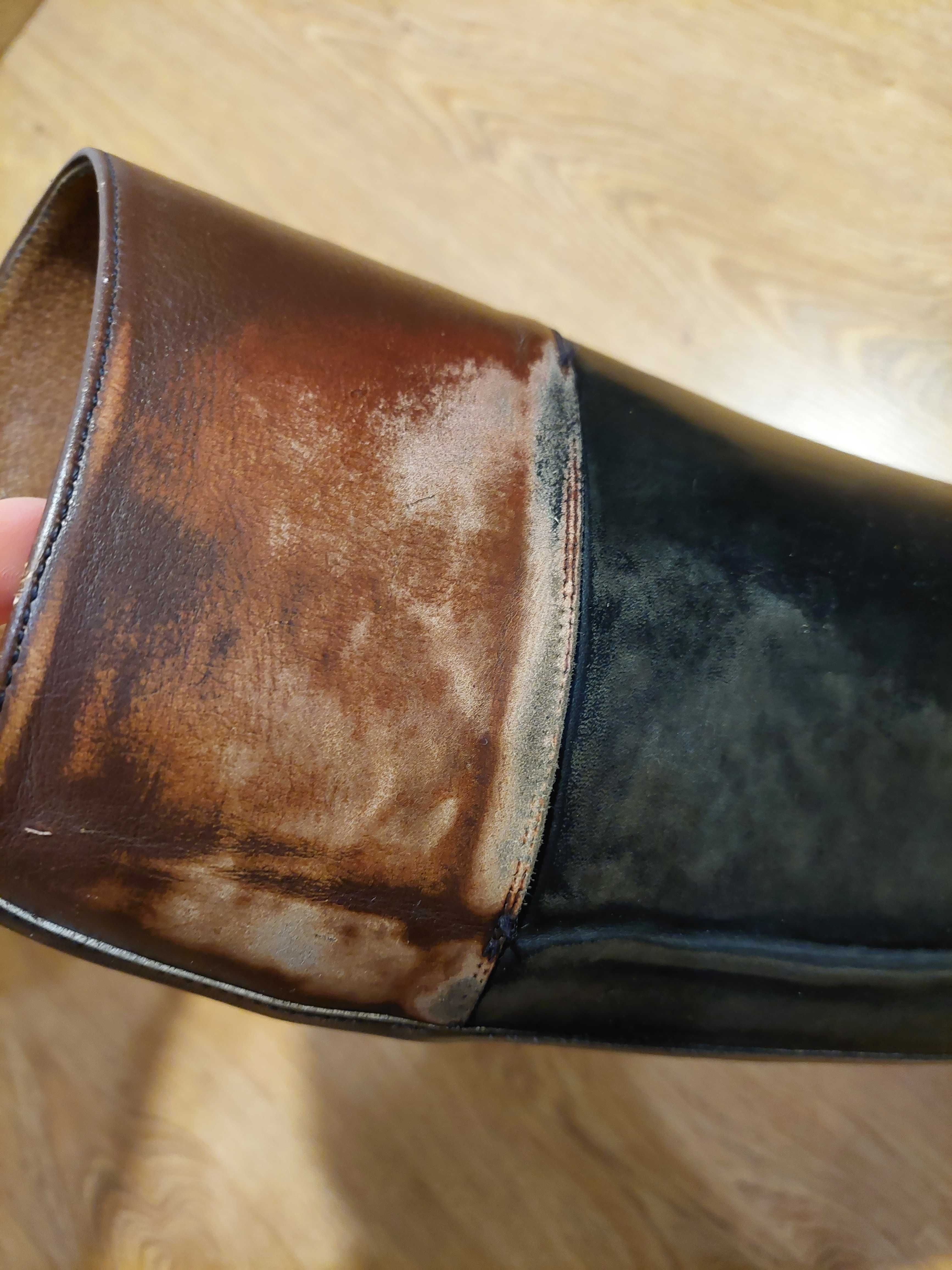 Skórzane buty jeździeckie oficerki r. 38/38,5