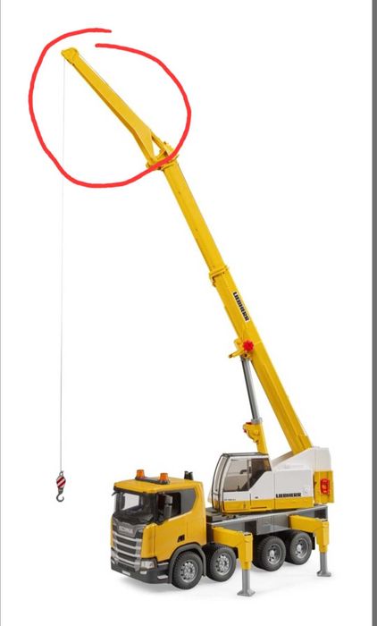 Ciężarówka Scania z dźwigiem Liebherr - Bruder