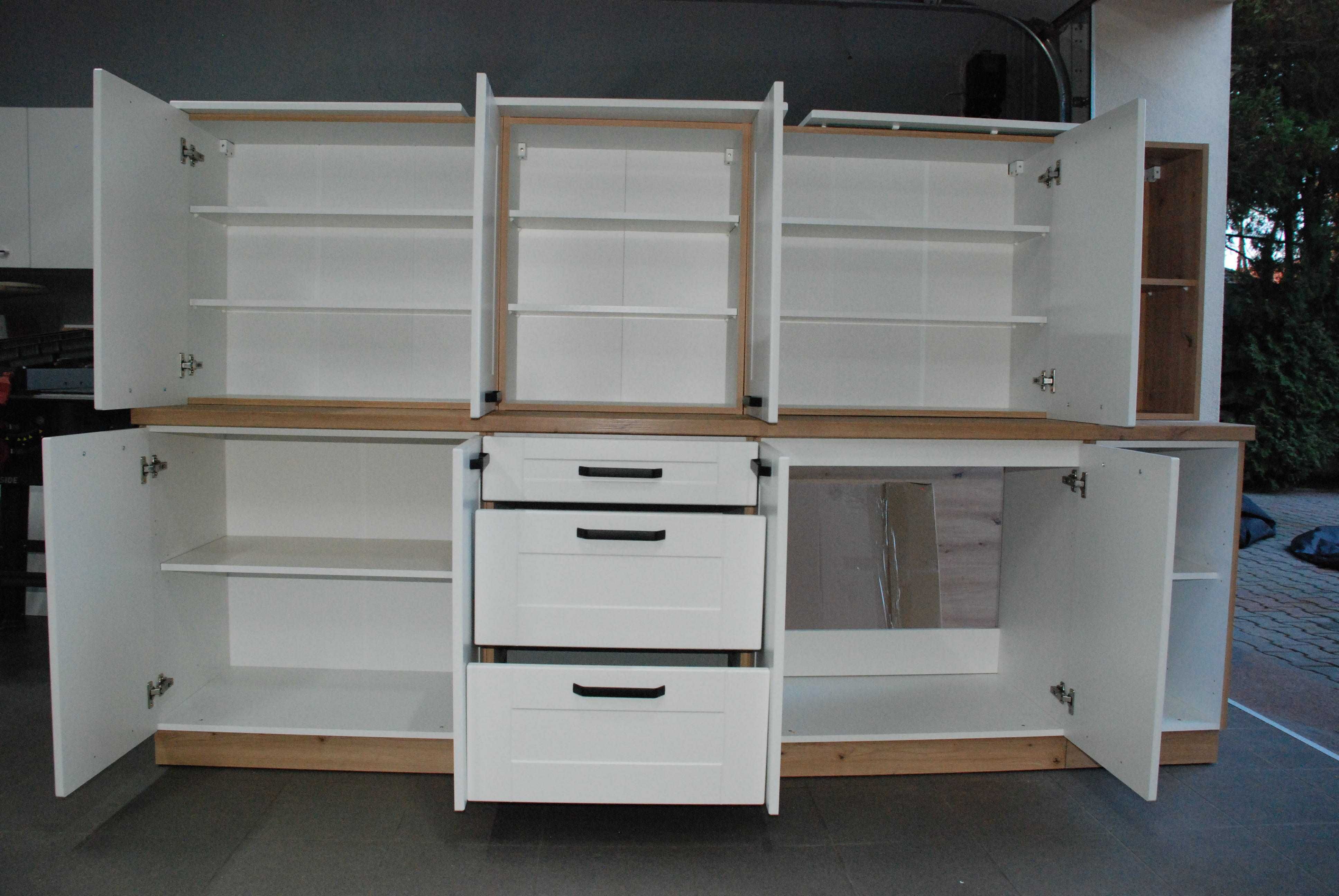 Meble kuchenne Białe/Artisan MDF 19 mm - Nowe - styl Skandynawski
