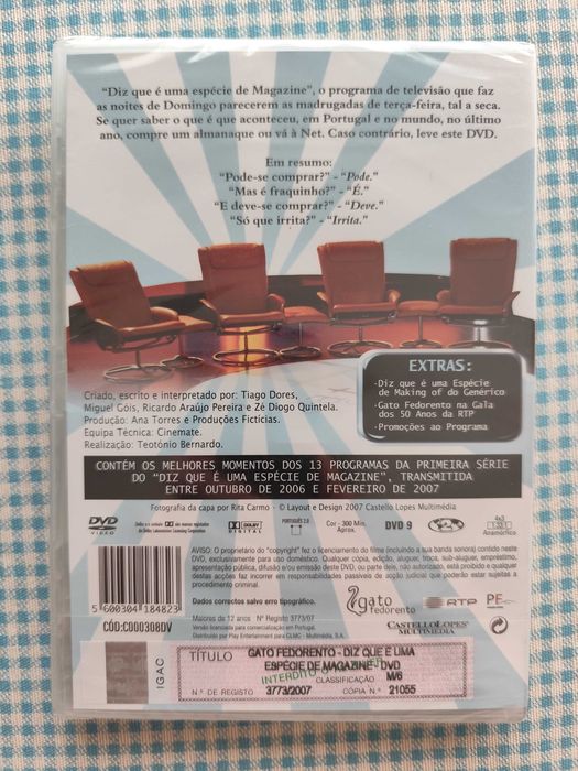 DVD Gato Fedorento Diz Que É Uma Espécie de Magazine