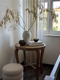 Stół, stolik drewniany, pokryty czeczotą, Art-deco