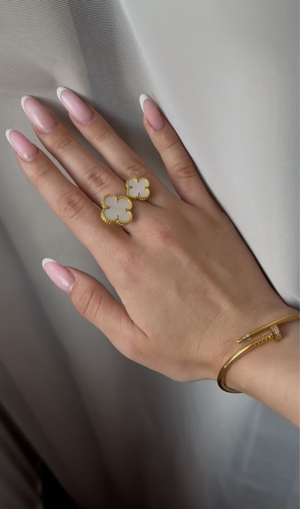 Каблучка  van cleef, покриття позолотою 750 проби