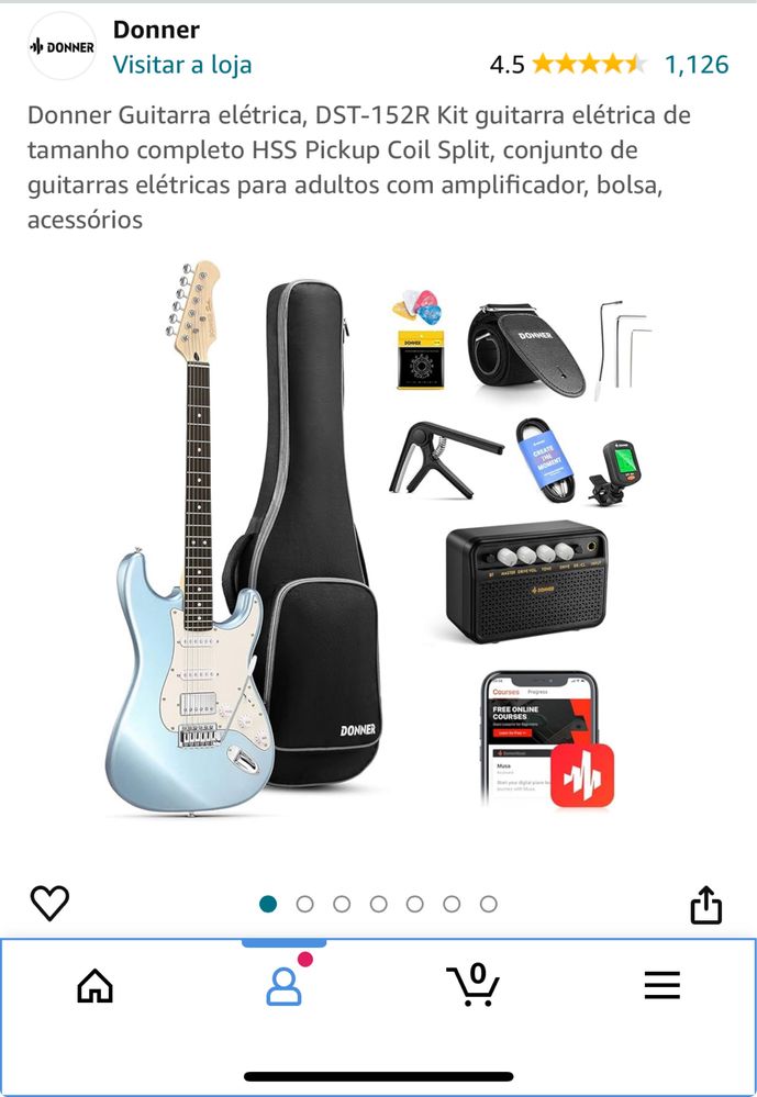 Guitarra Donner nova