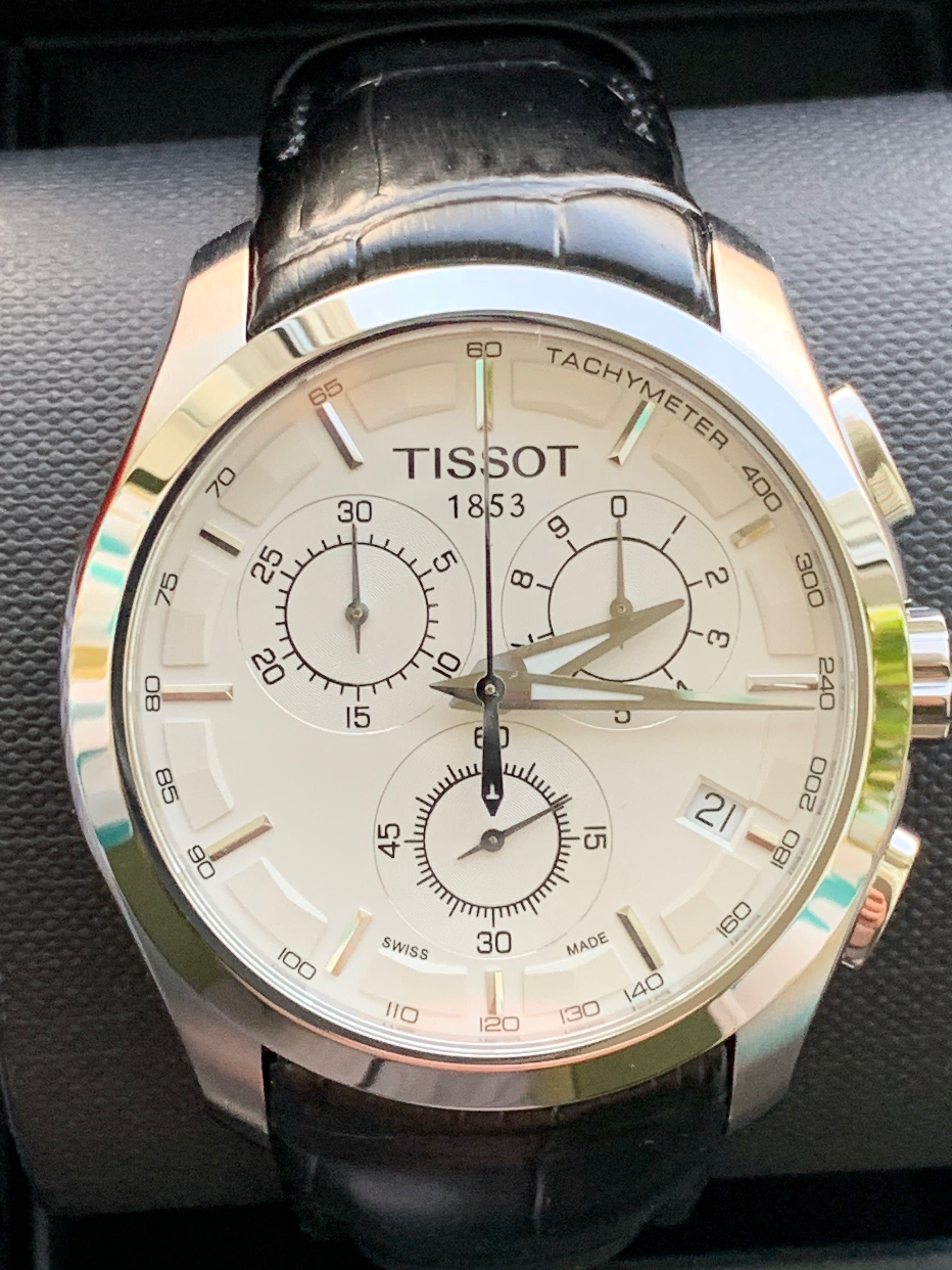 Мужские часы TISSOT T035.617a механизм ETA G10 (Ремешок, Браслет)