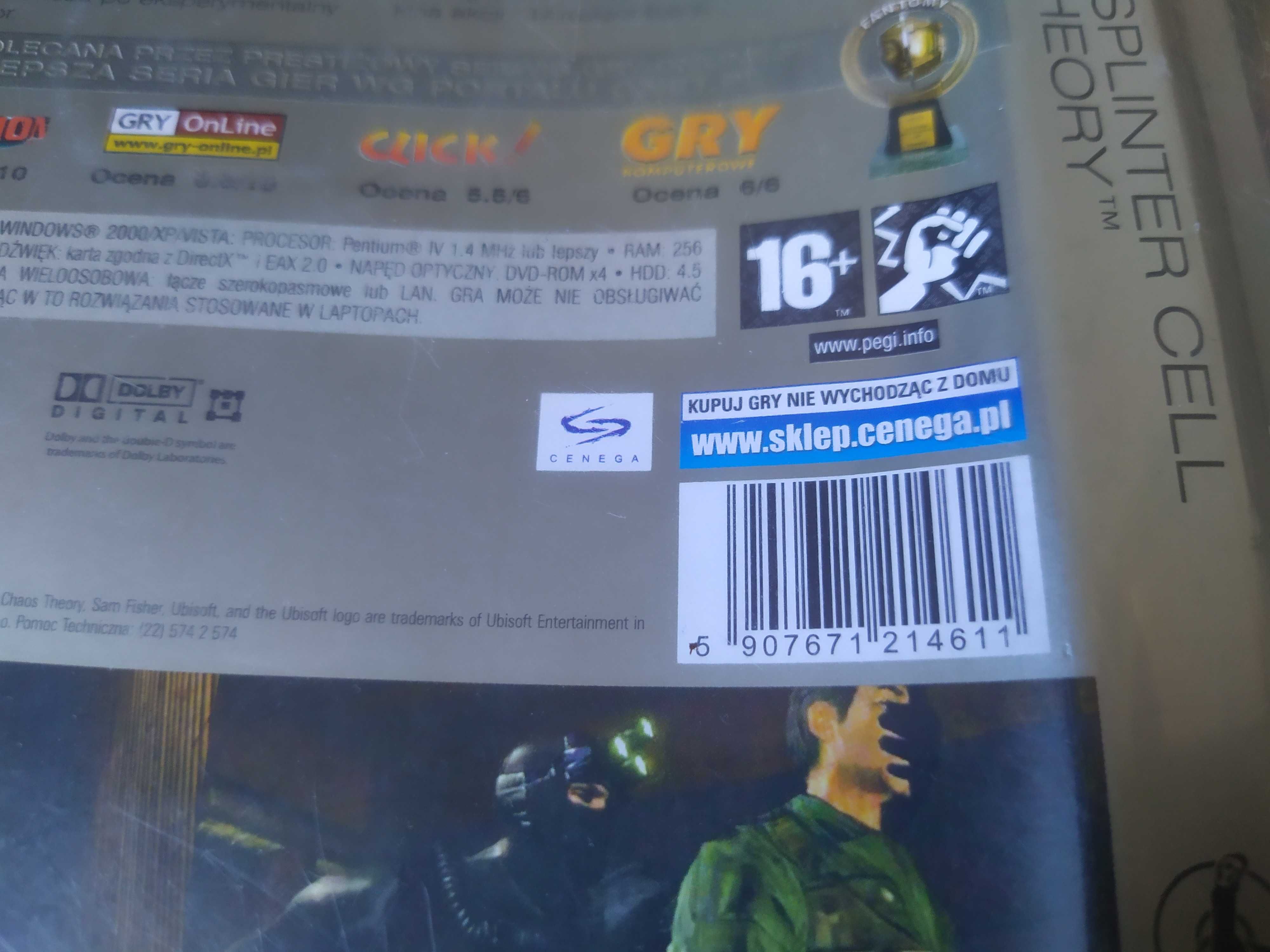 Tom Clancy's Splinter Cell Chaos Theory PC DVD PL