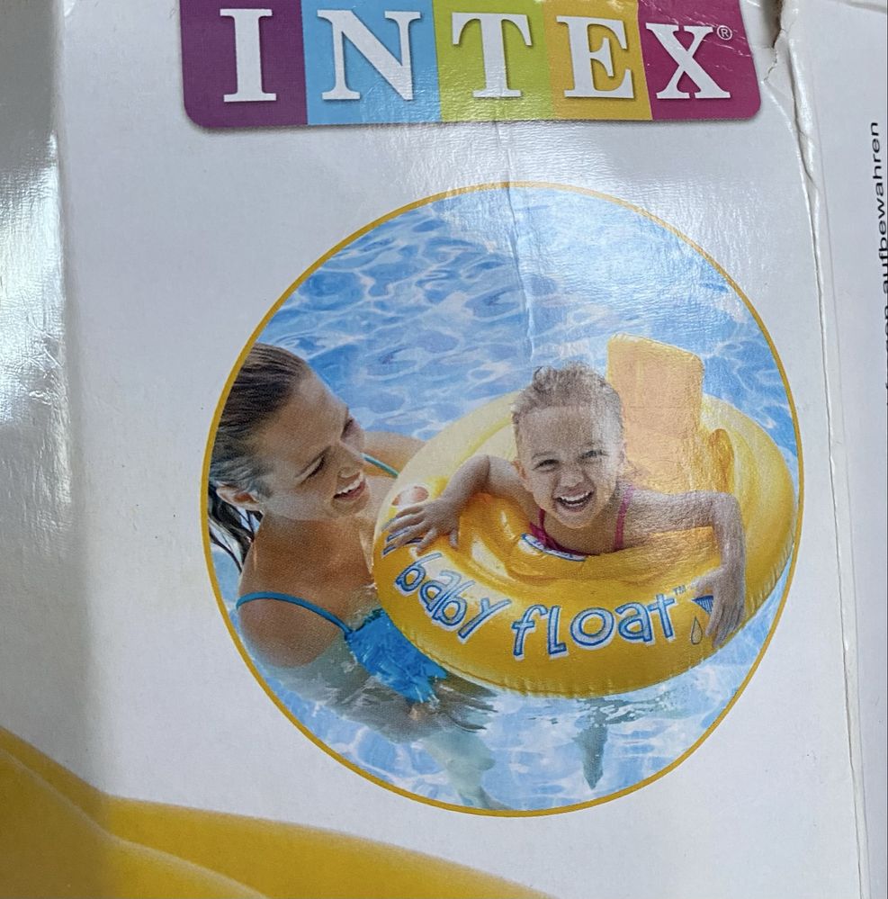 Дитячий надувний круг із спинкою Intex