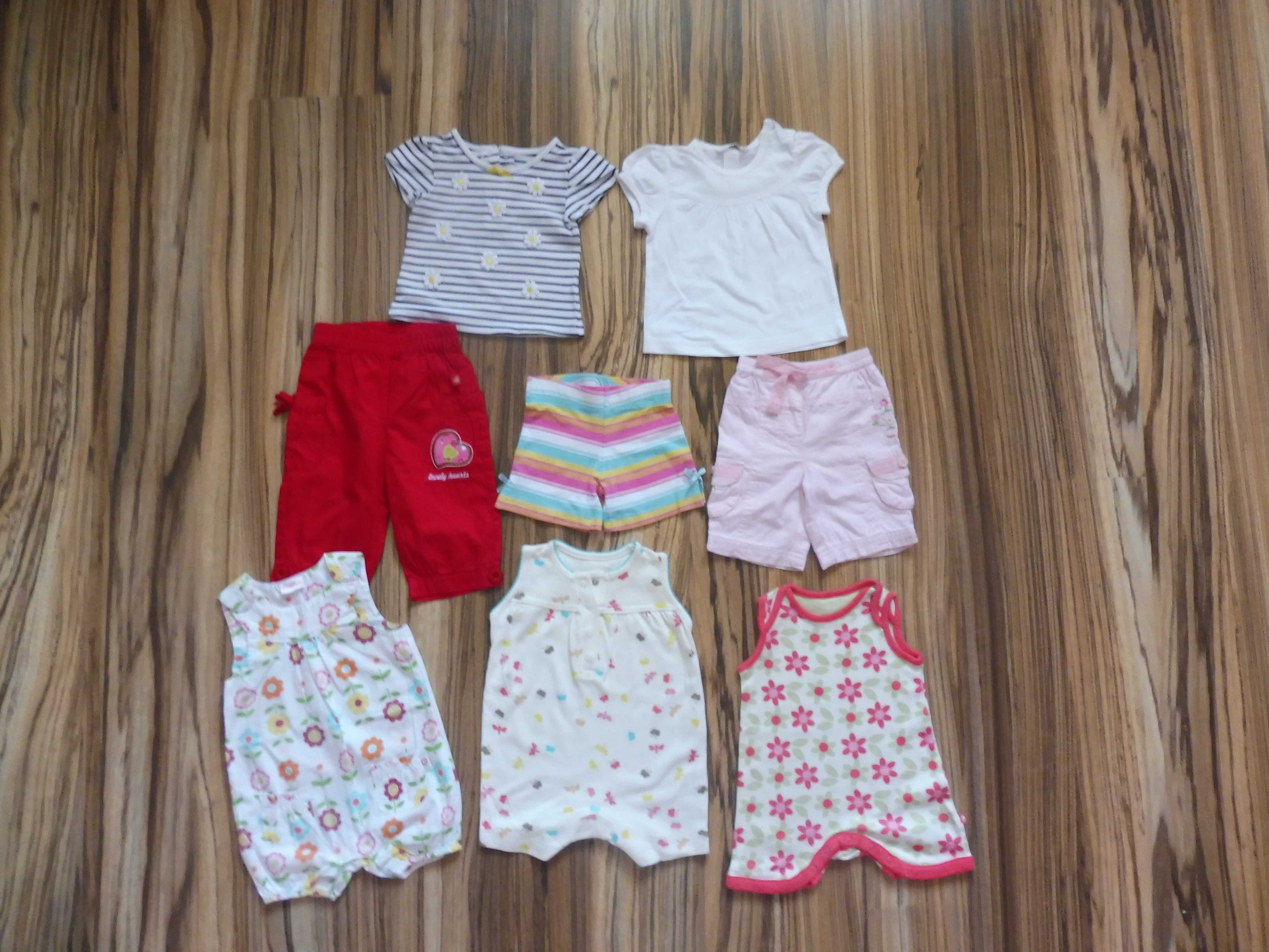 R62 rampers Mothercare motylki kwiatki bawełniany body pajac Perełka