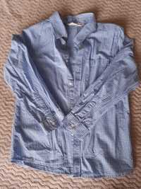 Koszula w kratke niebieska chłopięca  dlugi rękaw  H&M r. 128