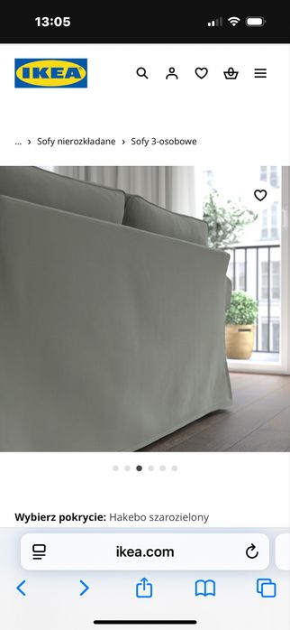 Sofa Ikea trzyosobowa  beżowa
