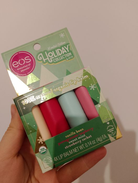 Zestaw świąteczny eos balsamy do ust