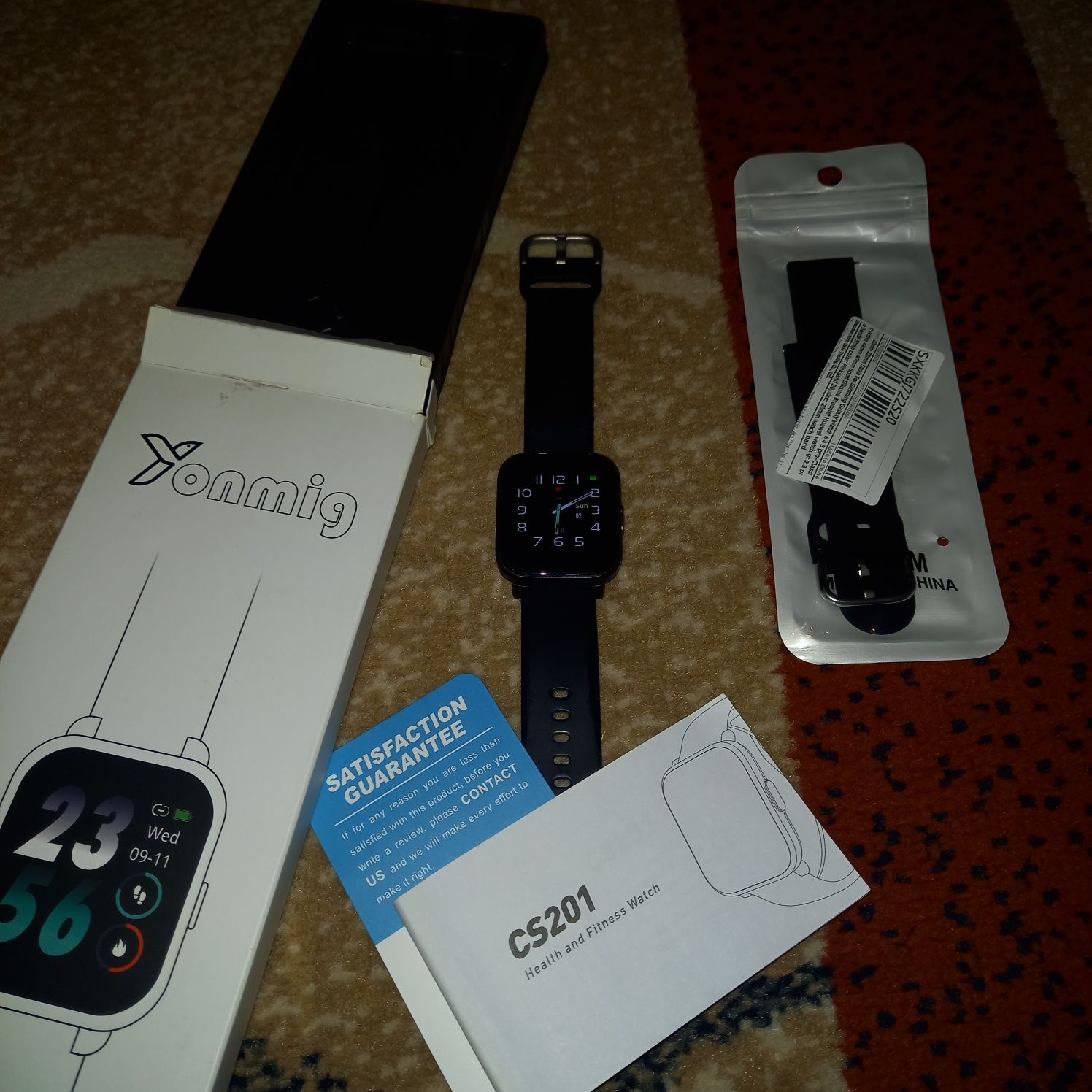 Smartwatch z kompasem, pulsometrem, pulsoksymetrem, krokomierzem ...
