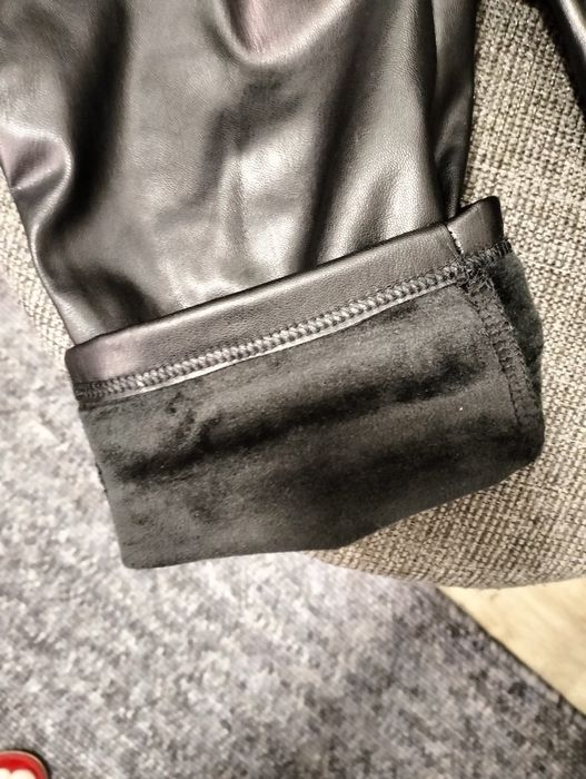 Штаны кожзам на флисе