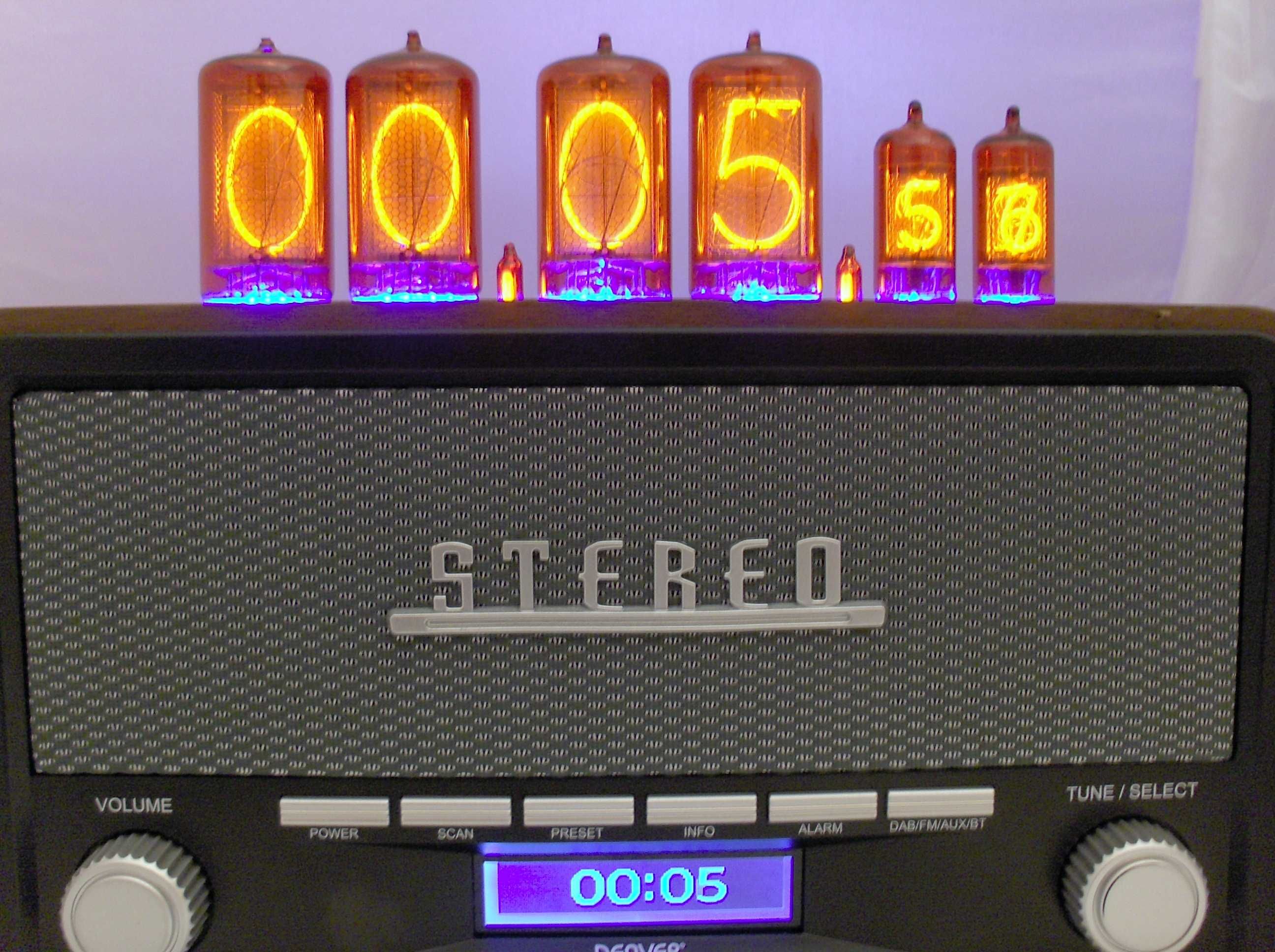 Zegar lampowy Nixie radio cyfrowe styl retro