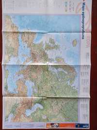 Plakat mapa ścienna mapa Europy na ścianę cała Europa 80x54 cm