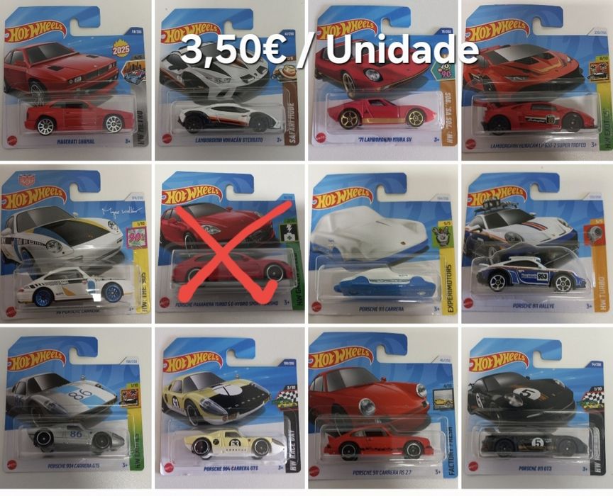 Hot Wheels - Atualizado em 09/04/2025 - Valores desde 3€