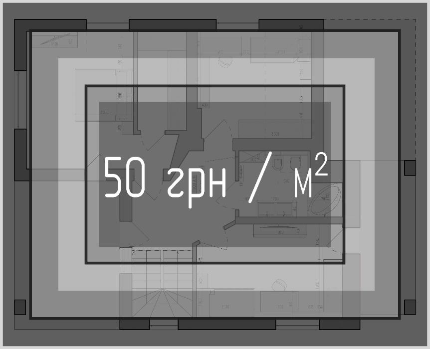 Перепланування / Дизайн інтер'єру / 3d візуалізація / Креслення / план