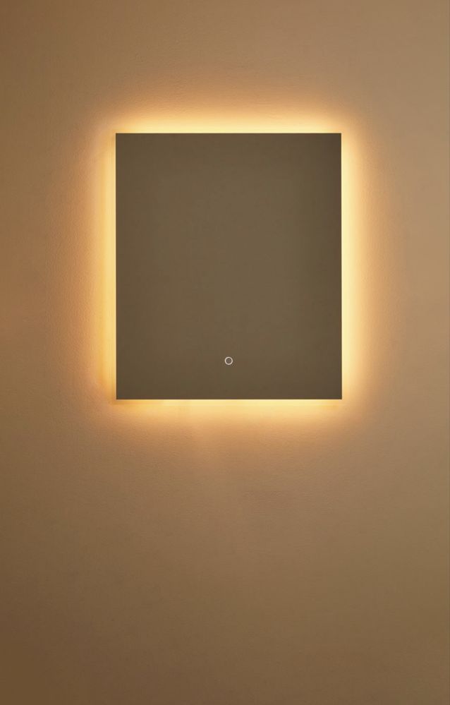Espelho retangular para casa de banho com luz LED