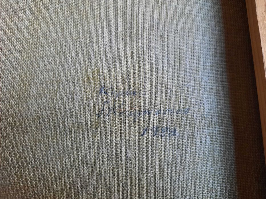 Pejzaż Wiejski z Chatami Obraz Olejny Na Płótnie