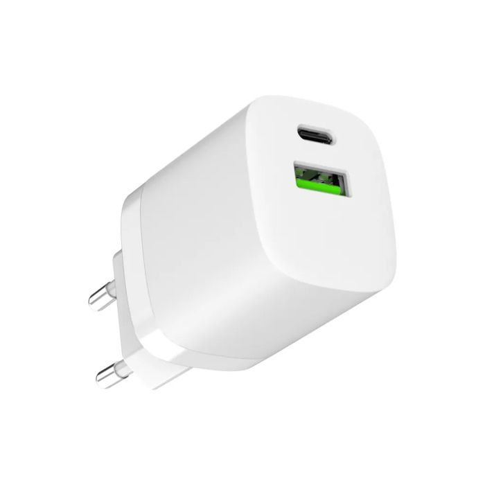 Ładowarka sieciowa ART GaN mocna 30W USB-C PD + USB QC AZ-U30W2