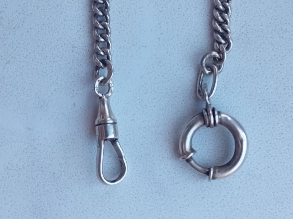 СЕРЕБРО!!! Цепочка карманных часов винтаж 84 (875) проба длина 33см