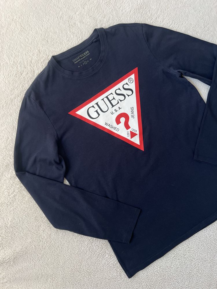 Bluzka z długim rękawem koszulka męska Guess L