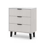 Komoda SCANDI 3S SLIM 3 Szuflady Ryflowany Front Szafka Różne Kolory