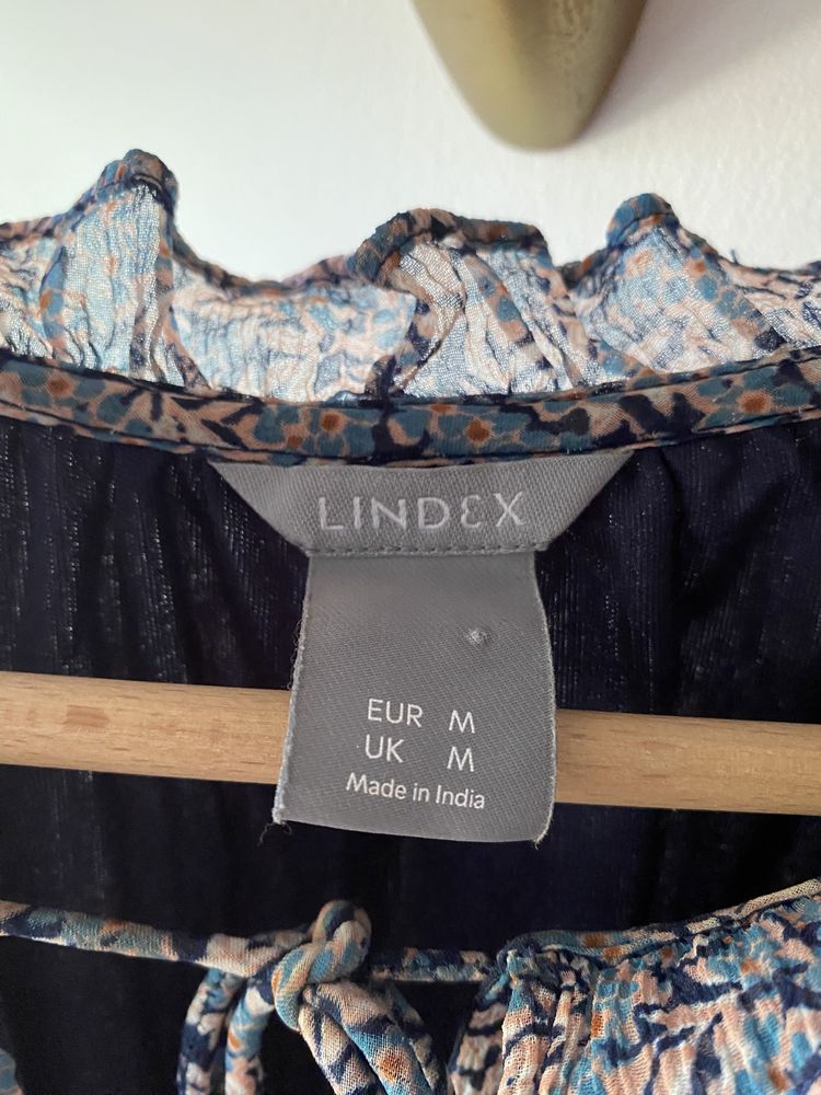 Sukienka Lindex M/L oversize ciążowa w kwiaty granatowa letnia